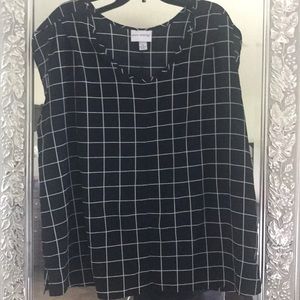 Black and White Square Blouse